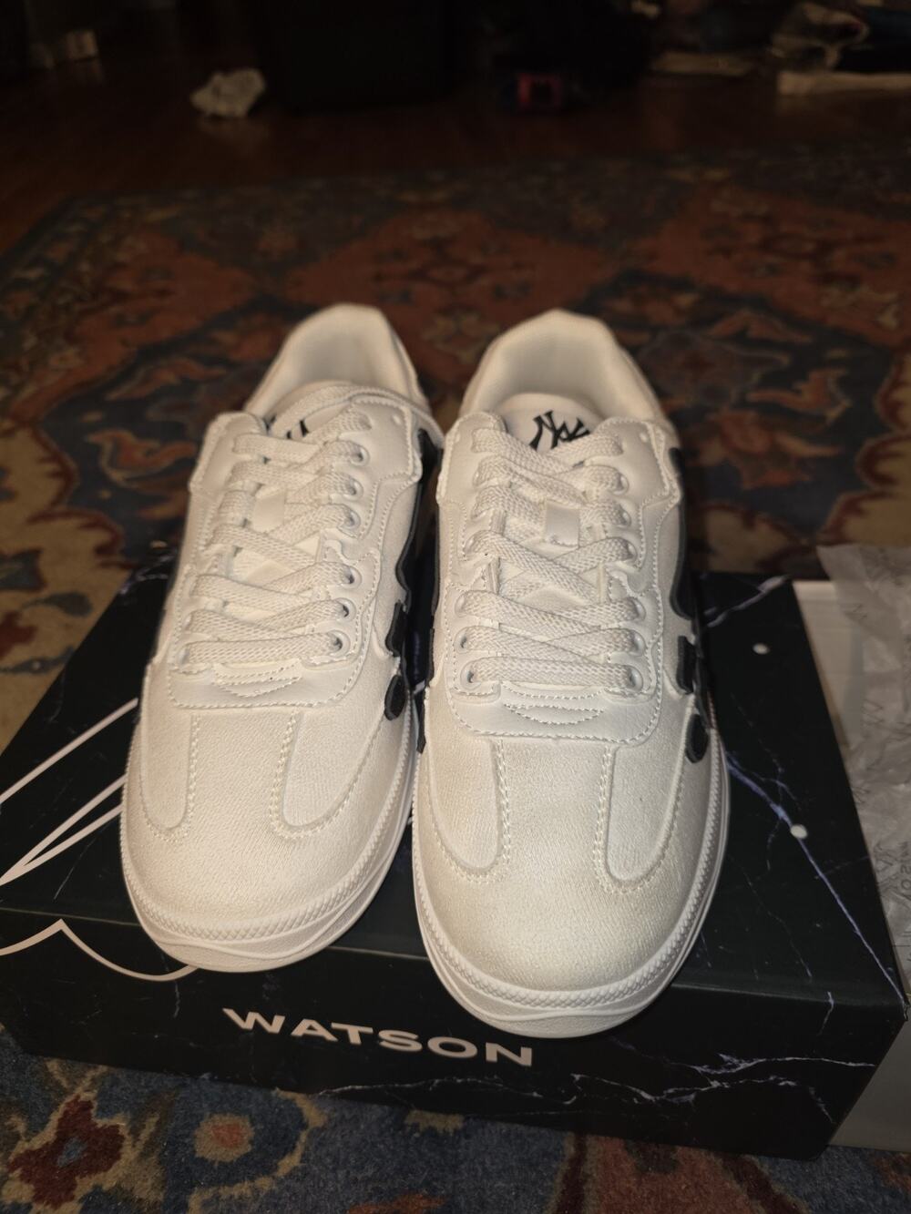 Watson Bones White Out Skeleton Sneakers White Streetwear Men's Shoes